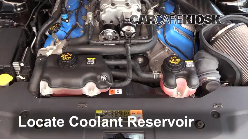 2011 Ford Mustang Shelby GT500 5.4L V8 Supercharged Coupe Coolant (Antifreeze) Add Coolant